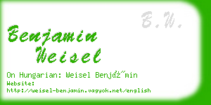 benjamin weisel business card